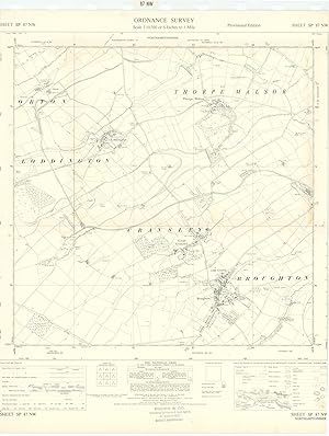 Ordnance Survey Sheet SP 87 NW [Part of Northamptonshire - Broughton, Thorpe Malson, Loddington, ...