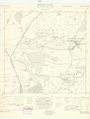 Ordnance Survey Sheet SP 88 SE [Part of Northamptonshire - Kettering, Geddington, Weekley, Bought...