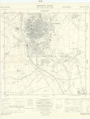 Ordnance Survey Sheet SP 87 NE [Part of Northamptonshire - Kettering,Barton Seagrave, Warkton]