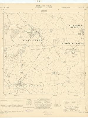 Ordnance Survey Sheet SP 24 NE [Part of Warwickshire - Halford, Ettington, Pillerton Hersey, Pill...