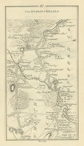 Image du vendeur pour [Road] from Dublin to Killala [to Roscommon by Lanesboro & to Boyle by Strokestown] mis en vente par Antiqua Print Gallery