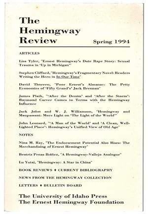 Seller image for The Hemingway Review, Volume 13, No. 2, Spring 1994. for sale by Once Read Books