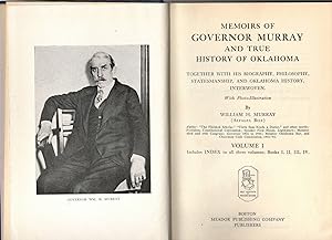 Seller image for William H Murray / Memoirs of Governor Murray and True History of Oklahoma 1st for sale by Peter Austern & Co. / Brooklyn Books