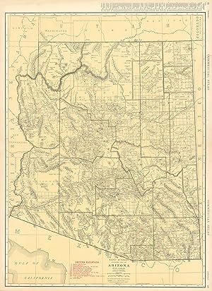 Imagen del vendedor de McNally's 1928 Map of Arizona a la venta por Art Source International Inc.