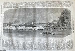 Seller image for Attack by British Forces on the Stronghold of the Loosoos near Sierra Leone. An original print from the Illustrated London News, 1859. for sale by Cosmo Books