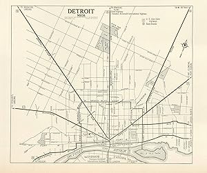 Image du vendeur pour McNally's 1928 Map of Detroit, Michigan mis en vente par Art Source International Inc.
