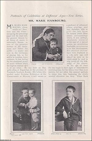 Imagen del vendedor de Emotions & the Piano : piano playing TOGETHER WITH Mark Hambourg : Portraits of Celebrities at Different Ages. An uncommon original article from The Strand Magazine, 1906. a la venta por Cosmo Books