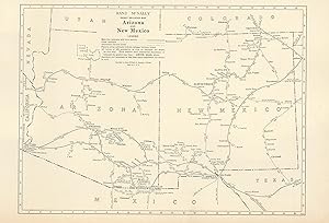 Imagen del vendedor de McNally's 1928 Railroad Map of Arizona & New Mexico a la venta por Art Source International Inc.