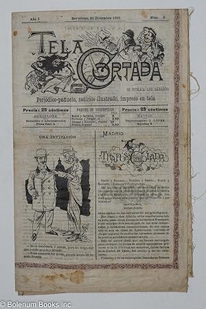 Tela Cortada. Periodico-panuelo, satirico ilustrado, impreso en tela. Ano I, Num. 8. Barcelona, 2...