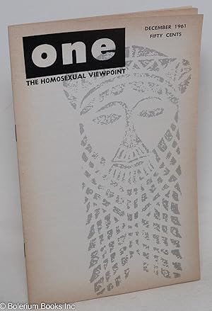 Imagen del vendedor de ONE Magazine: the homosexual viewpoint; vol. 9, #12, December 1961 a la venta por Bolerium Books Inc.