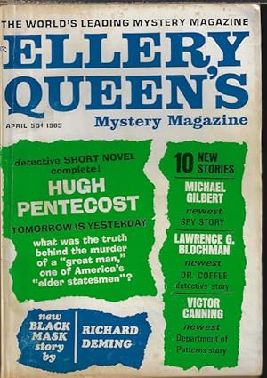 Bild des Verkufers fr ELLERY QUEEN'S Mystery Magazine: April, Apr. 1965 zum Verkauf von Books from the Crypt
