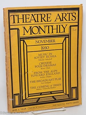 Bild des Verkufers fr Theatre Arts Monthly: vol. 14, #11, Nov. 1930: Music in Soviet Russia zum Verkauf von Bolerium Books Inc.