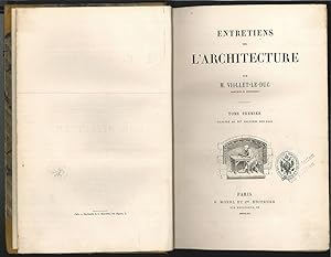 Bild des Verkufers fr Entretiens sur l`architecture. zum Verkauf von Antiquariat Burgverlag