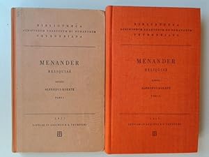 Imagen del vendedor de Menandri quae supersunt (vollstndig in 2 Bnden). Pars prior: Reliquiae in papyris et membranis vetustissimis servatae. Pars altera: Reliquiae apud veteres scriptores servatae. a la venta por Wissenschaftliches Antiquariat Zorn