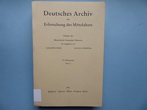 Deutsches Archiv zur Erforschung des Mittelalters. Namens der Monumenta Germaniae Historica herau...