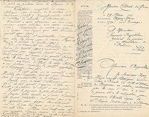 Henri LOPEZ prison lettre autographe signée