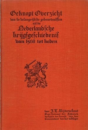 Bild des Verkufers fr Beknopt overzicht van de belangrijkste gebeurtenissen uit de Nederlandsche krijgsgeschiedenis van 1568 tot heden zum Verkauf von Antiquariaat van Starkenburg