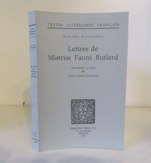 Image du vendeur pour Lettres de Mistriss Fanni Butlerd mis en vente par BRIMSTONES