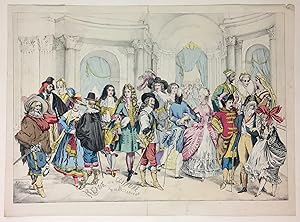 Antique Lithograph by E. Bossuet. "Revue De La Coiffure" Hairstyles by Busterfeld