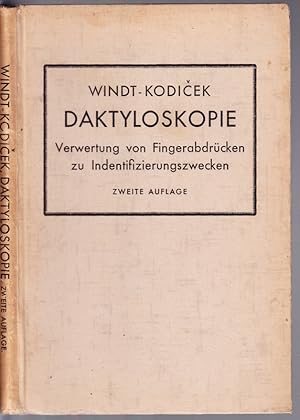 Imagen del vendedor de Daktyloskopie. Verwertung von Fingerabdrucken zu Identifizierungszwecken. Lehrbuch zum Selbstunterricht fr Richter, Polizeiorgane etc. a la venta por Antiquariat Krikl