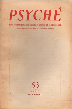 Immagine del venditore per Psych : revue internationale des sciences de l'homme et de psychanalyse (dir. Maryse Choisy) n 53 mars 1951 venduto da PRISCA