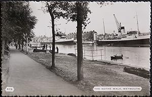 Weymouth Nothe Walk Ships 1960 Postcard