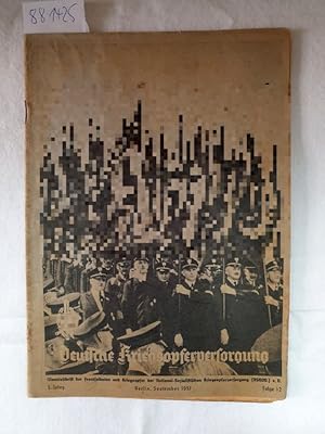 Image du vendeur pour Deutsche Kriegsopferversorgung : Monatsschrift der Frontsoldaten und Hinterbliebenen der National-Sozialistischen Kriegsopferversorgung e.V. : mis en vente par Versand-Antiquariat Konrad von Agris e.K.