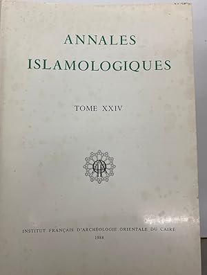 Image du vendeur pour Annales Islamologiques Tome XXIV (24) mis en vente par Kutub Ltd