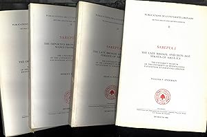 Image du vendeur pour SAREPTA I-IV [1-4], Complete set. The University Museum of Pennsylvania Excavations at Sarafand, Lebanon: Vol. I: The Late Bronze and Iron Age Strata of Area II, Y; Vol. II: The Late Bronze and Iron Age Periods of Area II, X; Vol. III: The Imported Bronze and Iron Wares from Area II, X; IV: The Objects from Area II, X. mis en vente par Kutub Ltd