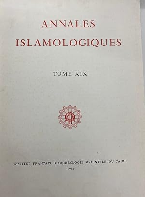 Image du vendeur pour Annales islamologiques Tome XIX (19) mis en vente par Kutub Ltd