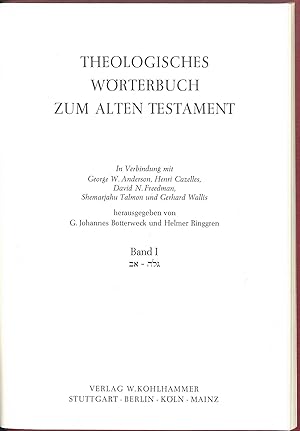 Image du vendeur pour Worterburch Zum Alten Testament. Band I. mis en vente par Kutub Ltd