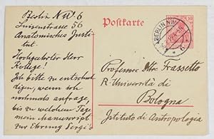 ALS - Eigenhändige Postkarte mit Unterschrift.