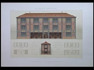 PARIS, 6 RUE SCHOMBERG, CASERNE GARDE REPUBLICAINE -1885 - GRANDE LITHOGRAPHIE