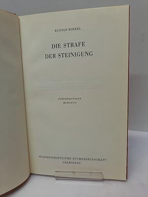 Seller image for Die Strafe der Steinigung. Sonderausgabe. for sale by Antiquariat Langguth - lesenhilft