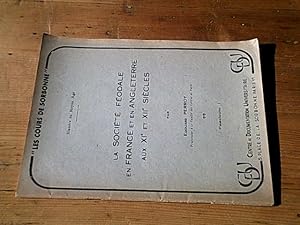 Imagen del vendedor de La Socit Fodale En France et En Angleterre Aux XIe et XIIe Sicles - Fascicule 1 a la venta por Hairion Thibault