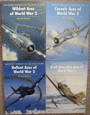 Image du vendeur pour [Lot of 4] Osprey Aircraft of the Aces: Includes #3 - P-38 Wildcat Aces of World War 2; #8 - Corsair Aces of World War 2; #10 - P-47 Hellcat Aces of World War 2; #36 - P-39 Airacobra Aces of World War 2 mis en vente par Crossroad Books