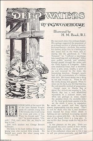 Seller image for Deep-Waters, by P.G. Wodehouse. An uncommon original article from The Strand Magazine, 1910. for sale by Cosmo Books