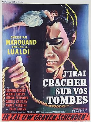 Affiche originale du film "J'irai cracher sur vos tombes" [Ik zal uw graven schenden !]