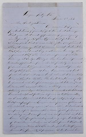 Imagen del vendedor de Interesting Early Autograph Letter Signed Regarding a Legal Dispute Likely over a Common Law Marriage in Oregon, Addressed to "Mr. Harding" (Most Likely a Notable Salem Attorney Benjamin Franklin Harding) and Mentioning Judge Cyrus Olney, then the Associate Justice of the Oregon Supreme Court. Oregon City, O.T., 4 June 1855. a la venta por Globus Rare Books & Archives