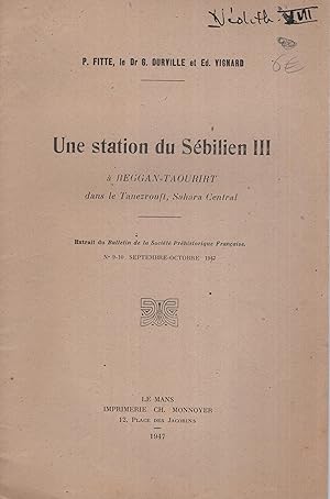 Seller image for Une station du Sbilien III,  Reggan-Tahourirt, dans le Tanezrouft, Sahara central for sale by PRISCA