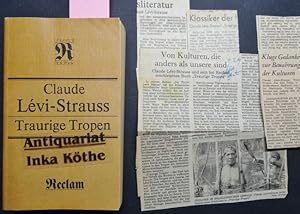 Traurige Tropen + 4 Zeitungsausschnitte zum Thema - aus dem Französischen übersetzt von Eva Molde...