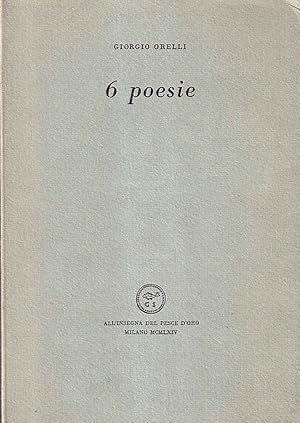 Immagine del venditore per 6 poesie venduto da Il Salvalibro s.n.c. di Moscati Giovanni