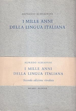 Immagine del venditore per I mille anni della lingua italiana venduto da Il Salvalibro s.n.c. di Moscati Giovanni