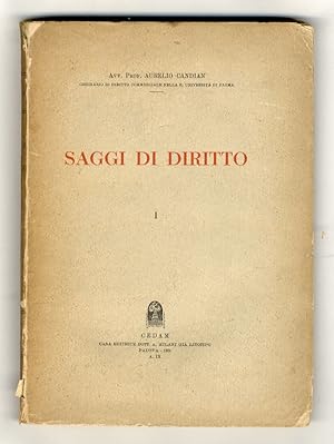 Saggi di diritto. Volume I.