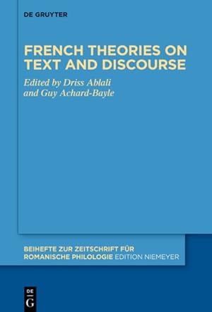 Seller image for French Theories on Text and Discourse for sale by GreatBookPrices