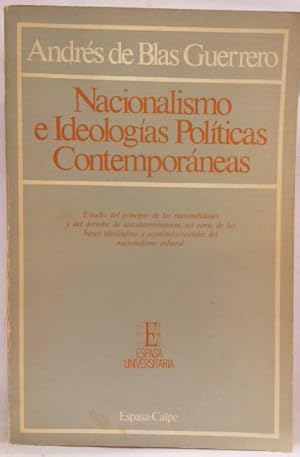 Imagen del vendedor de Nacionalismo e ideologa polticas contemporneas a la venta por SalvaLibros