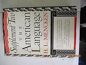 Seller image for The American Language - Supplement Two - An Inquiry into the Developmetn of English in the United States for sale by Best Books And Antiques