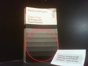 Seller image for Einklang der Geschlechter. Oscar Forel / Kindler-Taschenbcher ; 2048/2049 : Geist und Psyche for sale by Der Buchecker