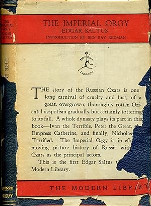 THE IMPERIAL ORGY (1927 RARE TRUE FIRST MODERN LIBRARY EDITION)