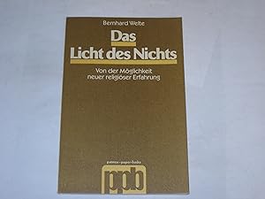 Seller image for Das Licht des Nichts. Von der Mglichkeit neuer religiser Erfahrung for sale by Der-Philo-soph